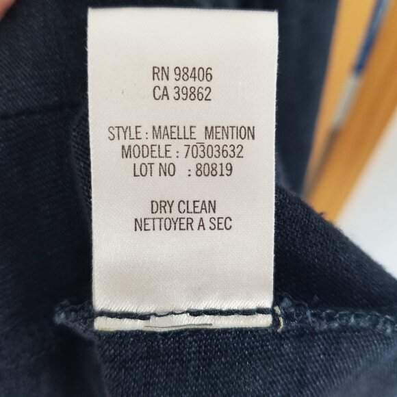 Theory Linen Silk Maxi Dress Navy Blue Size Small - Picture 7 of 11